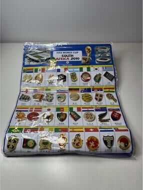 FULL SET 2010 FIFA WORLD CUP SOUTH AFRICA PIN with Display Card + 32 teams